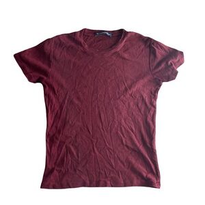 Brandy Melville Deep Red Short Sleeve Tee